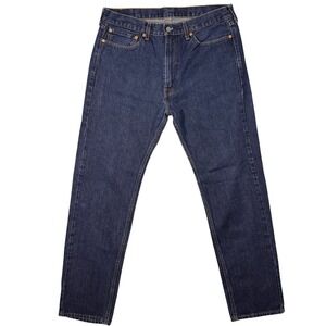 Levis 505 Jeans 36x34 Dark Wash Straight Leg Regular Fit Denim Classic Workwear